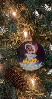 Personalized Photo Round Christmas Ornament