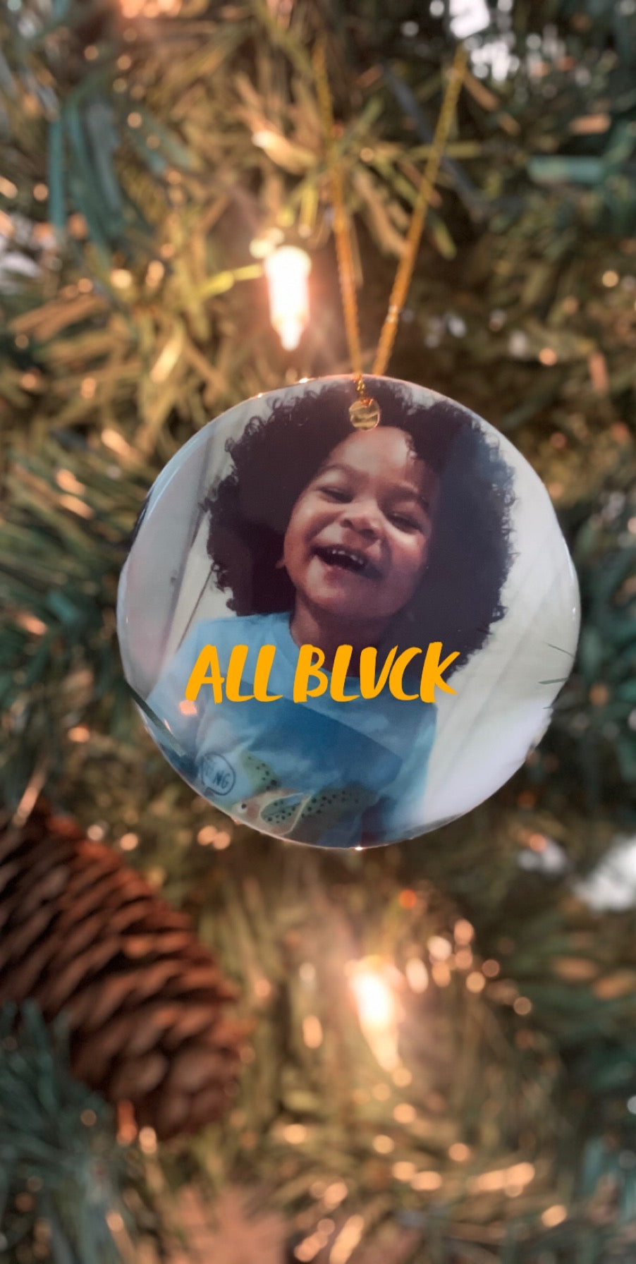 Personalized Photo Round Christmas Ornament