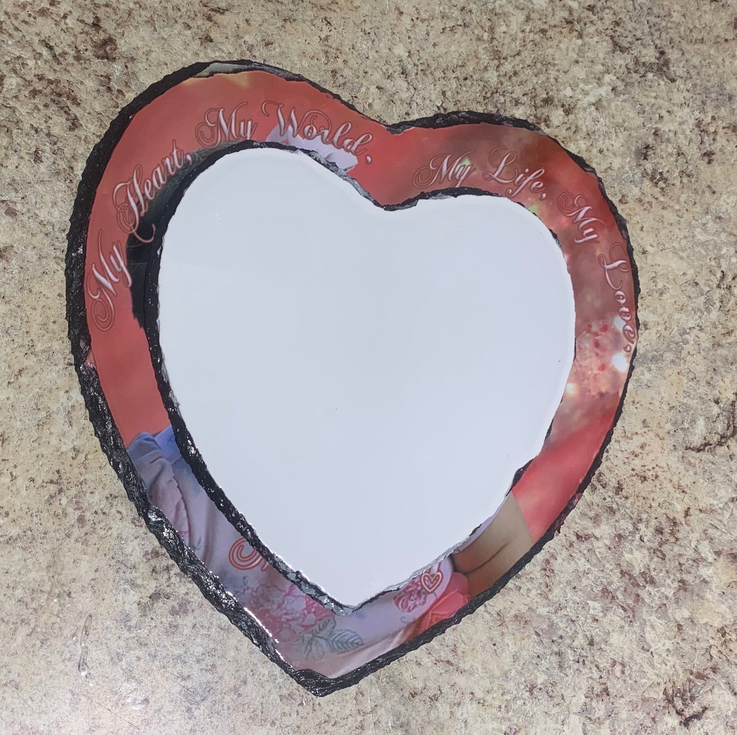 Personalized Heart Rock Slate